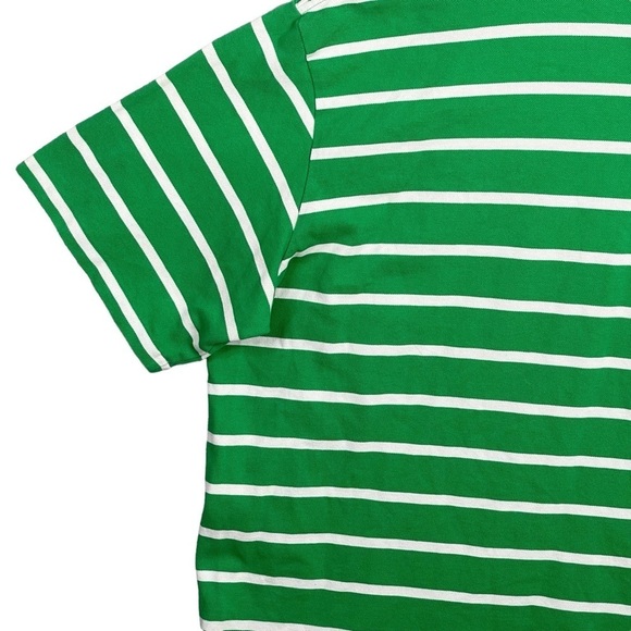 Polo Ralph Lauren Polo Shirt 4XB Vintage Striped Green White Pocket Pony Logo - Picture 9 of 13